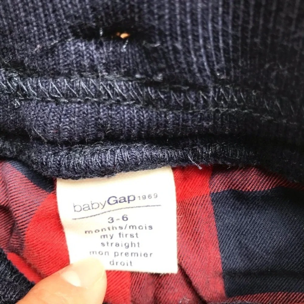 BABygap lined pull up dark wash jeans EUC 3-6m
